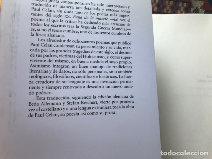 Libros de segunda mano: Paul Celan. Obras completas. . Como nuevo - Foto 5