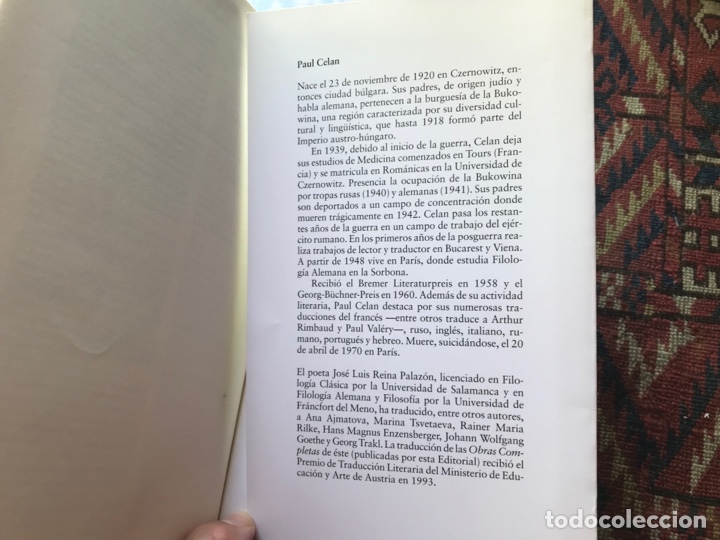 Libros de segunda mano: Paul Celan. Obras completas. . Como nuevo - Foto 6