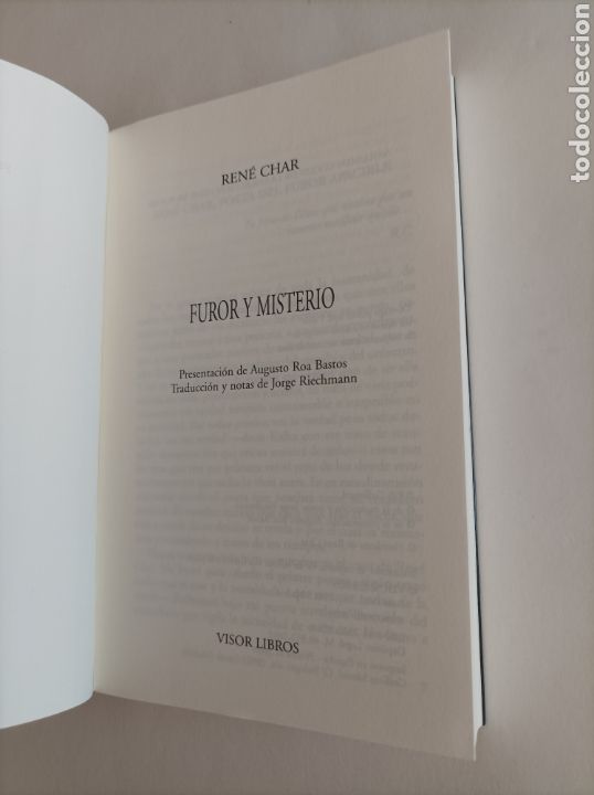 Libros de segunda mano: Furor y misterio / Ren&eacute; Char. Visor - Foto 2