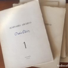 Libros de segunda mano: SEMINARIO ARCHIVO RUBÉN DARÍO. NÚMEROS 1, 2,3, 4, 5 Y 6. POESÍA MODERNISTA. MODERNISMO. Lote 295839343