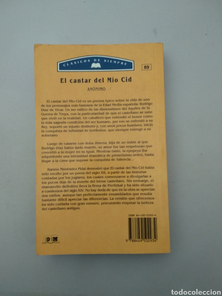 Libros de segunda mano: EL CANTAR DEL M&Iacute;O CID - Foto 2