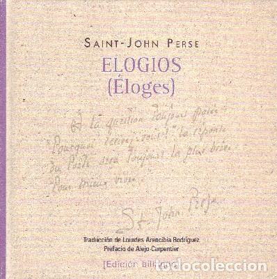 Libros de segunda mano: ELOGIOS, PERSE, SAINT-JOHN, PO-439 - Foto 1