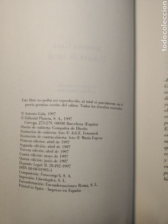 Libros de segunda mano: Antonio Gala. Poemas de amor - Foto 4