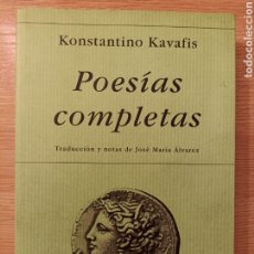 Libros de segunda mano: POESIAS COMPLETAS. KONSTANTINO KAVAFIS. HIPERIÓN, 20ª EDICIÓN, 2007. Lote 300565878