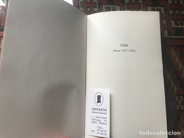 Libros de segunda mano: Edad. Antonio Gamoneda - Foto 3