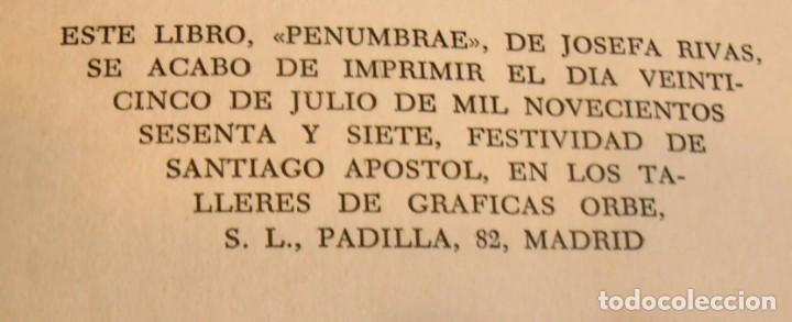 Libros de segunda mano: PENUMBRAE, JOSEFA RIVAS - Foto 7