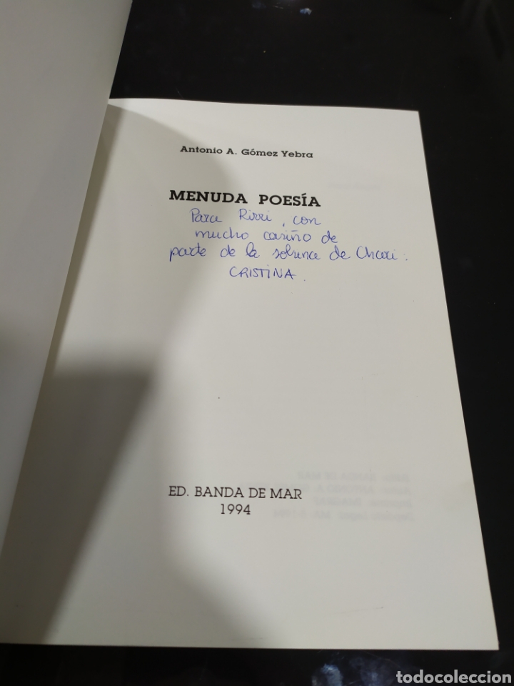 Libros de segunda mano: Menuda poes&iacute;a. Antonio A. G&oacute;mez Yebra - Foto 5