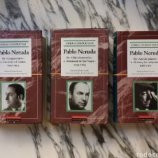 Libros de segunda mano: PABLO NERUDA - OBRAS COMPLETAS - TOMOS I, II Y III - GALAXIA GUTENBERG - 1999