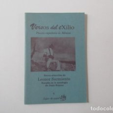 Libros de segunda mano: VERSOS DEL EXILIO - POESÍA ESPAÑOLA DE MÉXICO - LEONOR SARMIENTO ( JUAN REJANO)