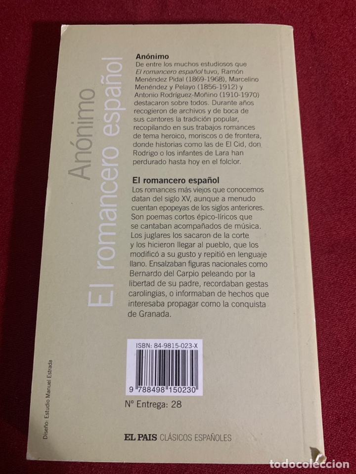 Libros de segunda mano: El romancero espa&ntilde;ol. An&oacute;nimo. - Foto 2