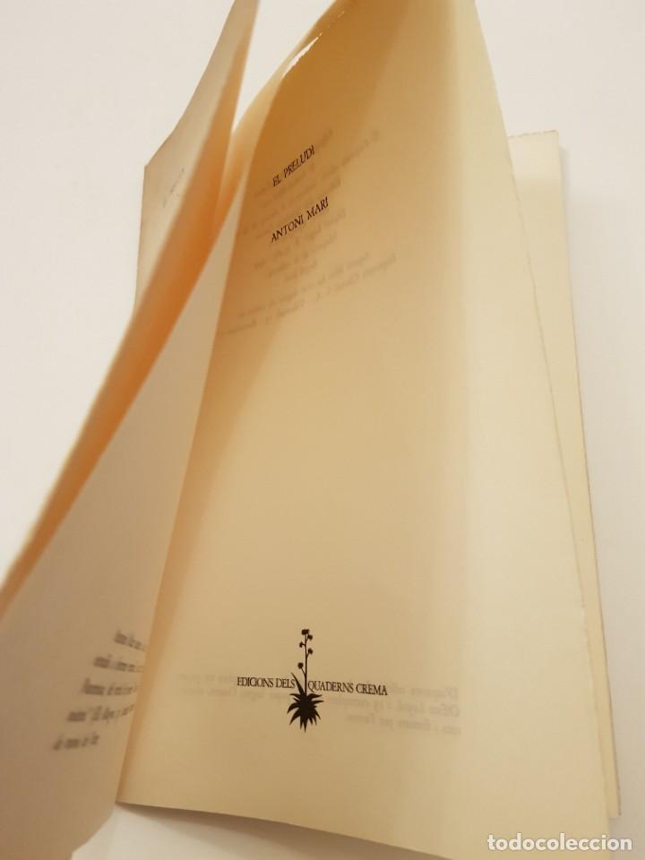 Libros de segunda mano: 1a ed. El preludi. Antoni Mari. - Foto 3