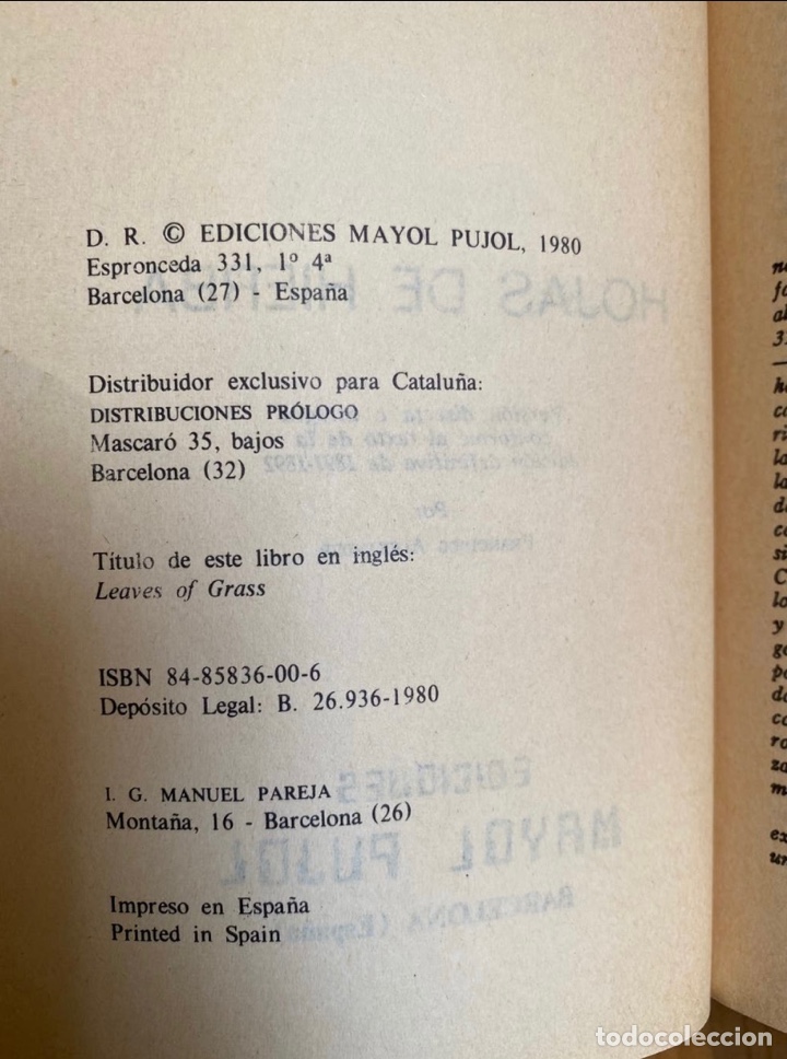 Libros de segunda mano: HOJAS DE HIERBA | Walt Whitman - Foto 3