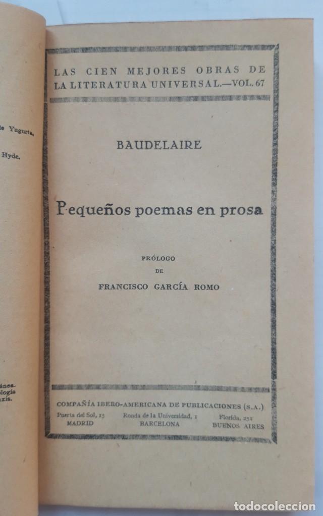 Libros de segunda mano: PEQUE&Ntilde;OS POEMAS EN PROSA, BAUDELAIRE, CHARLES - Foto 2
