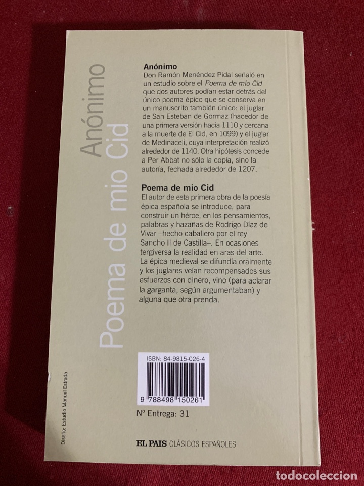 Libros de segunda mano: Poema de m&iacute;o Cid. An&oacute;nimo. - Foto 2