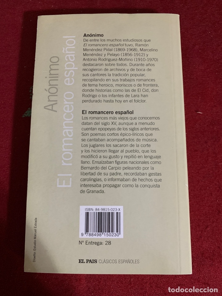 Libros de segunda mano: El romancero espa&ntilde;ol. An&oacute;nimo. - Foto 2