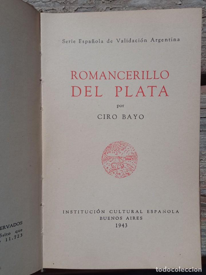 Libros de segunda mano: Ciro Bayo. Romancerillo del Plata. - Foto 1