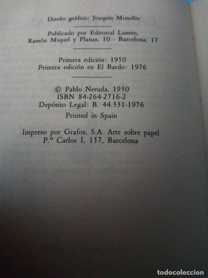 Libros de segunda mano: Pablo Neruda - Canto General - El Bardo 1976 - Foto 7