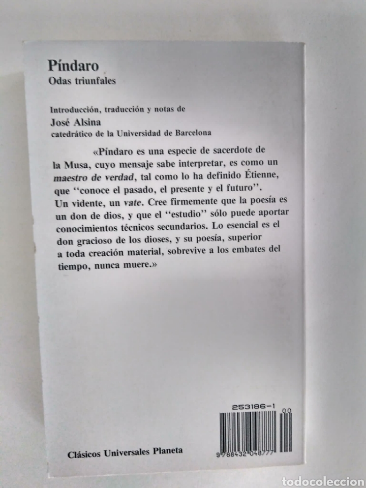 Libros de segunda mano: Odas triunfales / P&iacute;ndaro - Foto 2