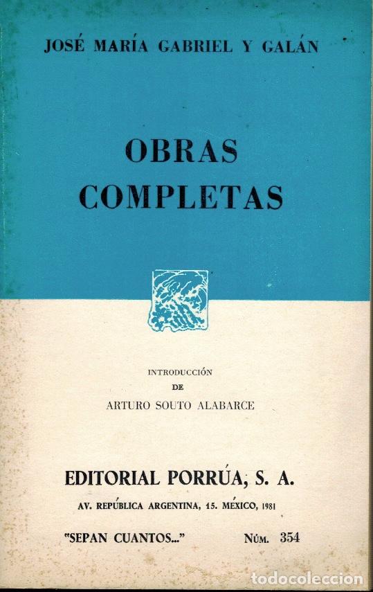 Libros de segunda mano: OBRAS COMPLETAS DE GABRIEL Y GAL&Aacute;N - Foto 1