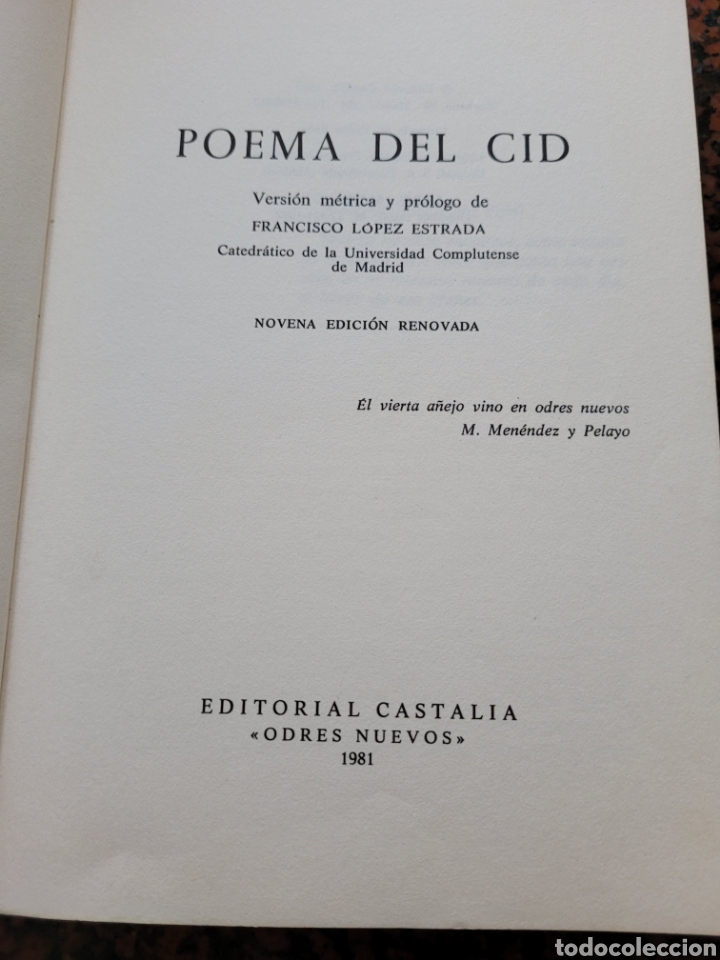 Libros de segunda mano: Poema del Cid - Foto 2
