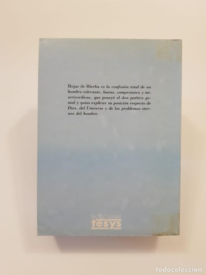 Libros de segunda mano: Hojas de hierba. Versi&oacute;n &iacute;ntegra.- Walt Whitman.- Ediciones Tesys, 1986 - Foto 2