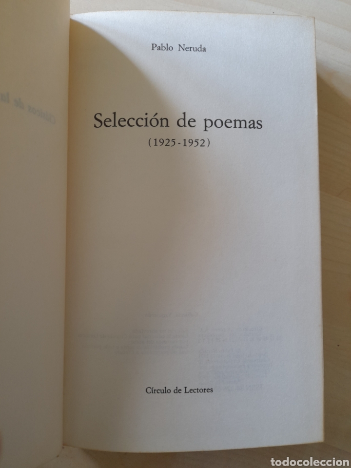 Libros de segunda mano: Selecci&oacute;n de poemas 1925_1952. Pablo Neruda - Foto 3