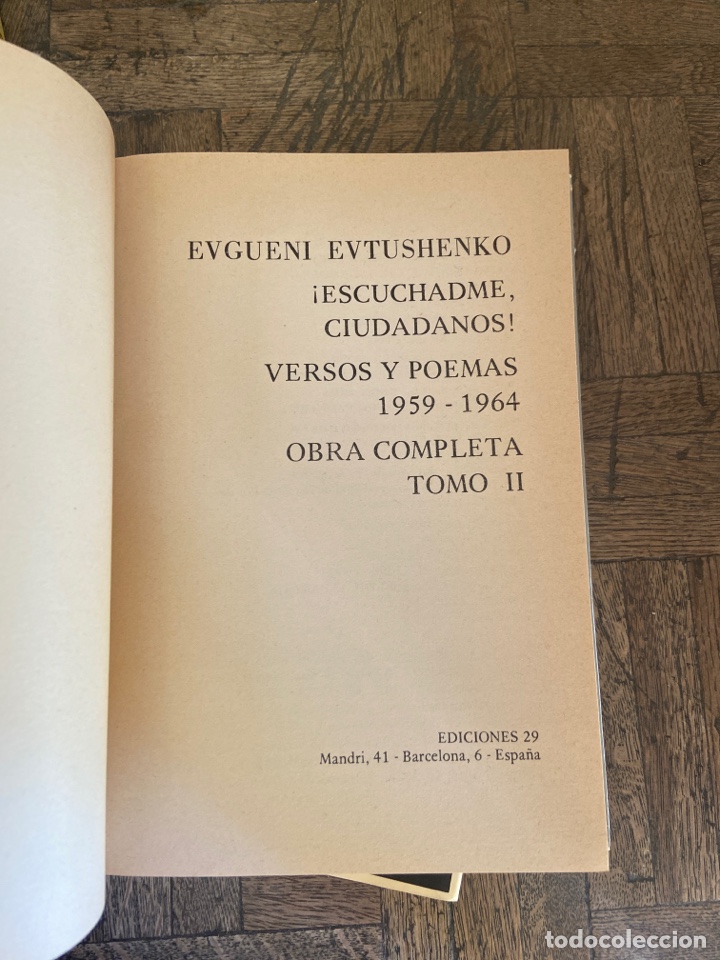 Libros de segunda mano: Versos y poemas 3 vol. - Evgueni Evtushenko - Ediciones 29 - Foto 10