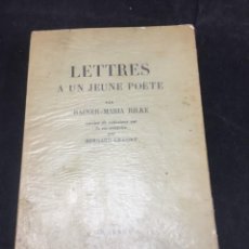 Libros de segunda mano: LETTRES A UN JEUNE POETE. RAINER MARIA RILKE. 1949. EDITÈ PAR BERNARD GRASSET. EN FRANCÉS