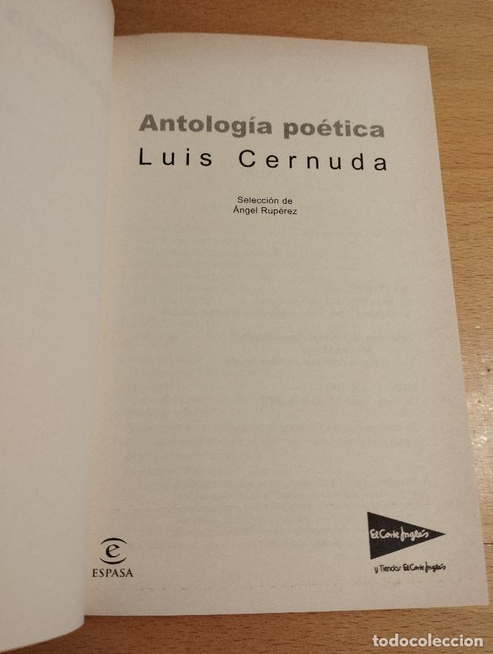 Libros de segunda mano: LUIS CERNUDA. ANTOLOG&Iacute;A PO&Eacute;TICA - Foto 2
