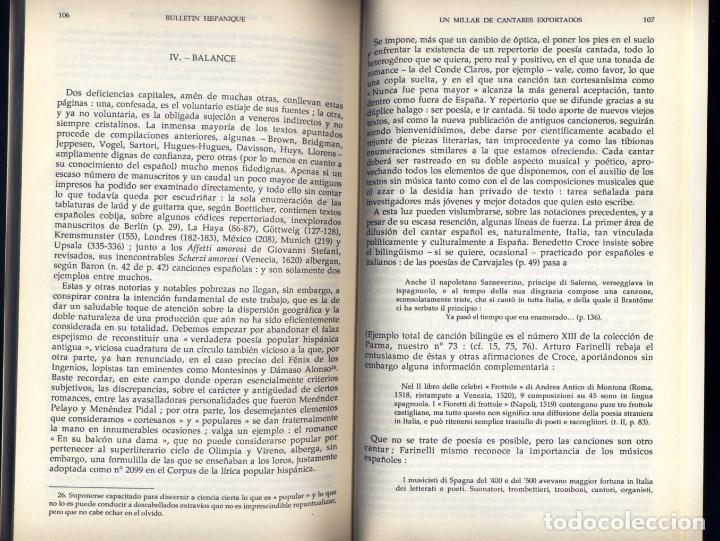 Libros de segunda mano: DEVOTO, Daniel. Un millar de cantares exportados. 1995. - Foto 3
