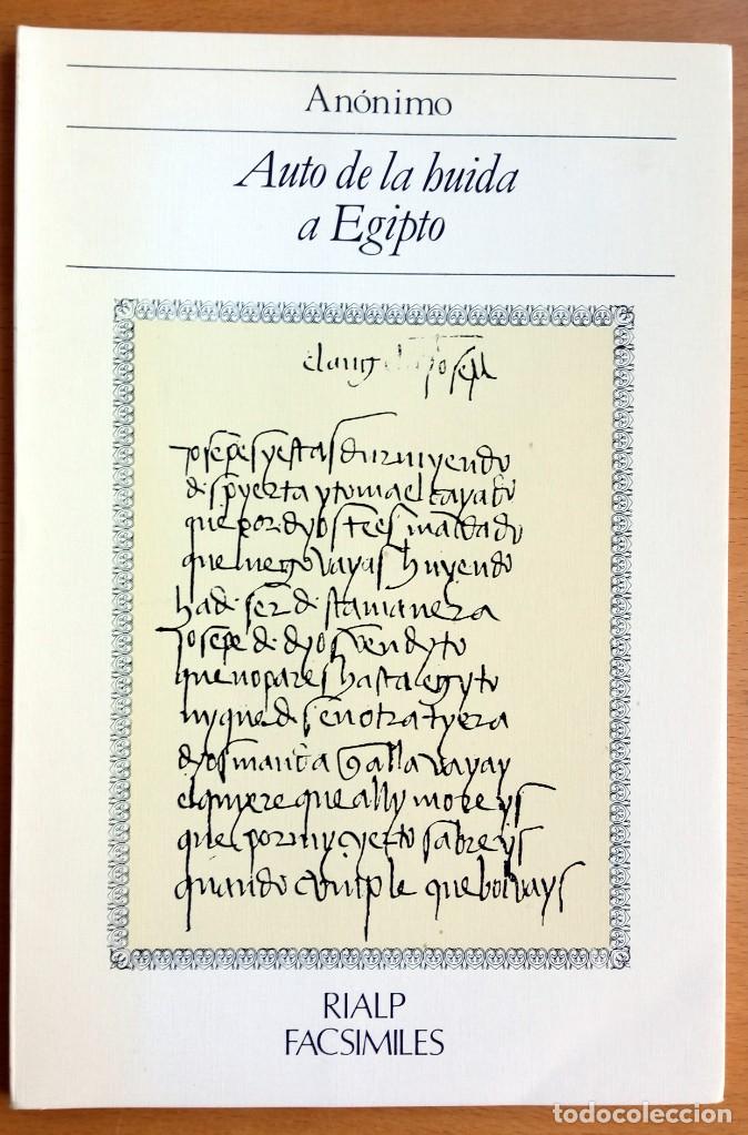 Libros de segunda mano: Auto de la huida a Egipto, an&oacute;nimo. - Foto 1
