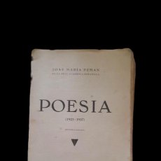 Libros de segunda mano: POESIA (1923-1937) - JOSE MARÍA PEMÁN - VALLADOLID - 1941