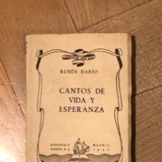 Libros de segunda mano: CANTOS DE VIDA Y ESPERANZA. RUBÉN DARÍO. 1943. Lote 346914068