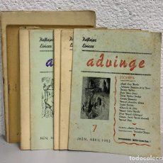 Libros de segunda mano: ADVINGE 12 NUMEROS / Nº 7-18 (ABRIL 1953- MAY0 1954)