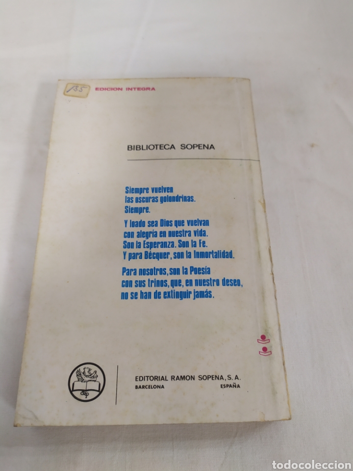Libros de segunda mano: Rimas y Leyendas de B&eacute;cquer de Editorial Ram&oacute;n Sopena - Foto 2