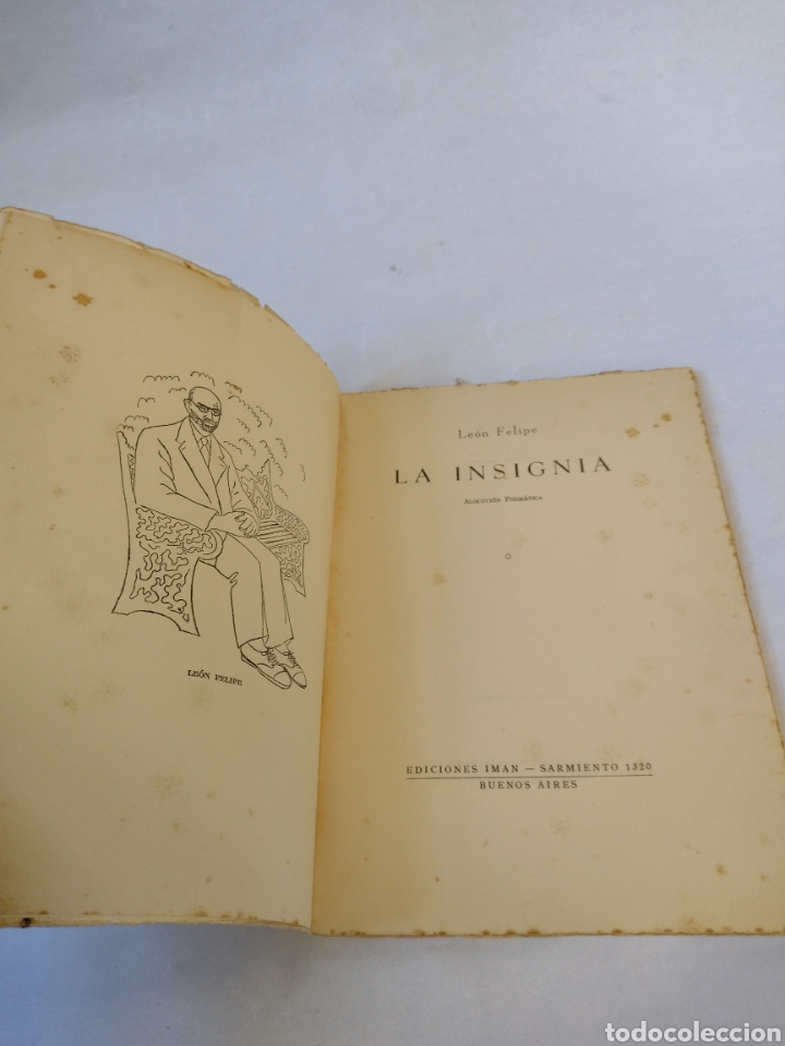 Libros de segunda mano: Le&oacute;n Felipe. La Insignia. Alocuci&oacute;n Problem&aacute;tica. 1939 - Foto 4