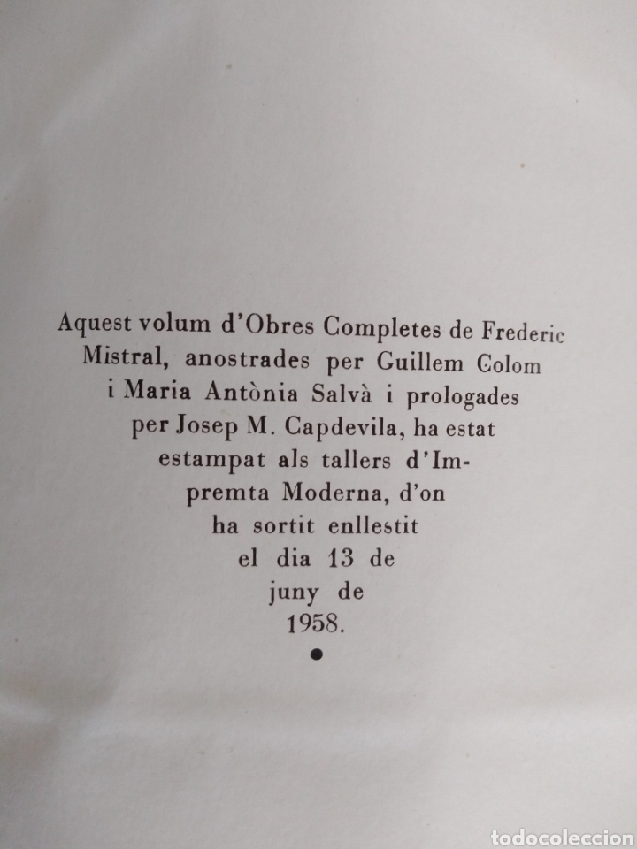 Libros de segunda mano: FREDERIC MISTRAL, OBRES COMPLETES, ED. SELECTA 1958, PRIMERA EDICI&Oacute;N - Foto 11