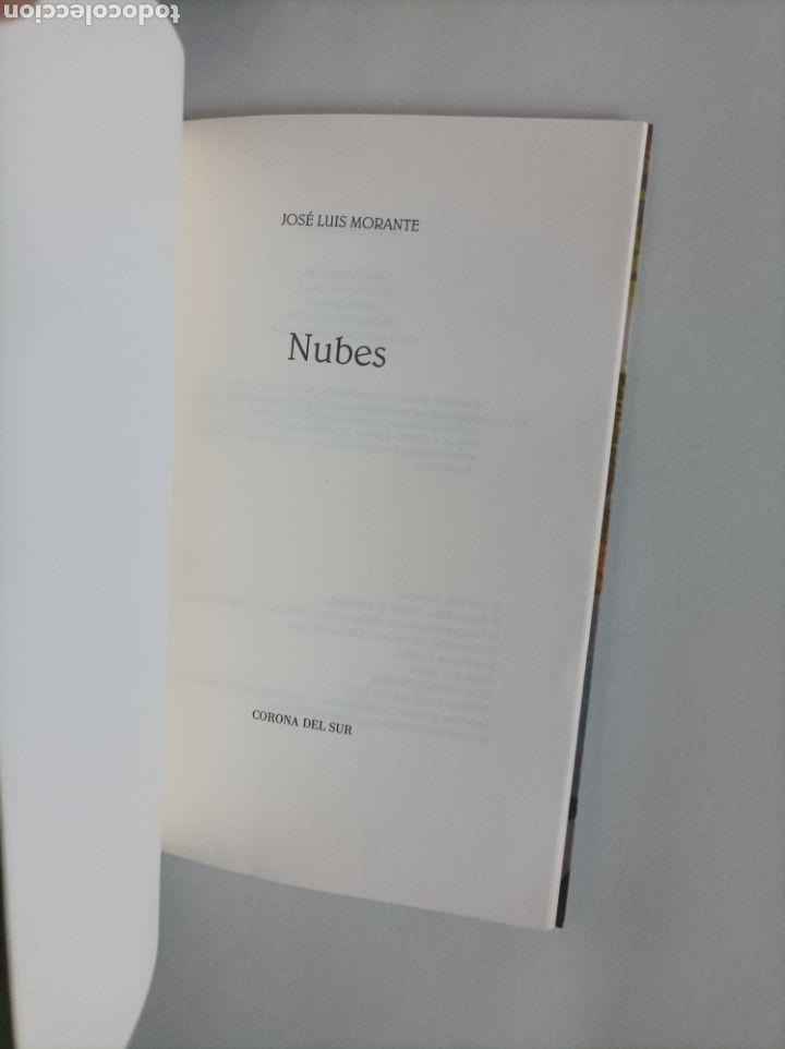 Libros de segunda mano: Nubes / Jos&eacute; Luis Morante - Foto 2