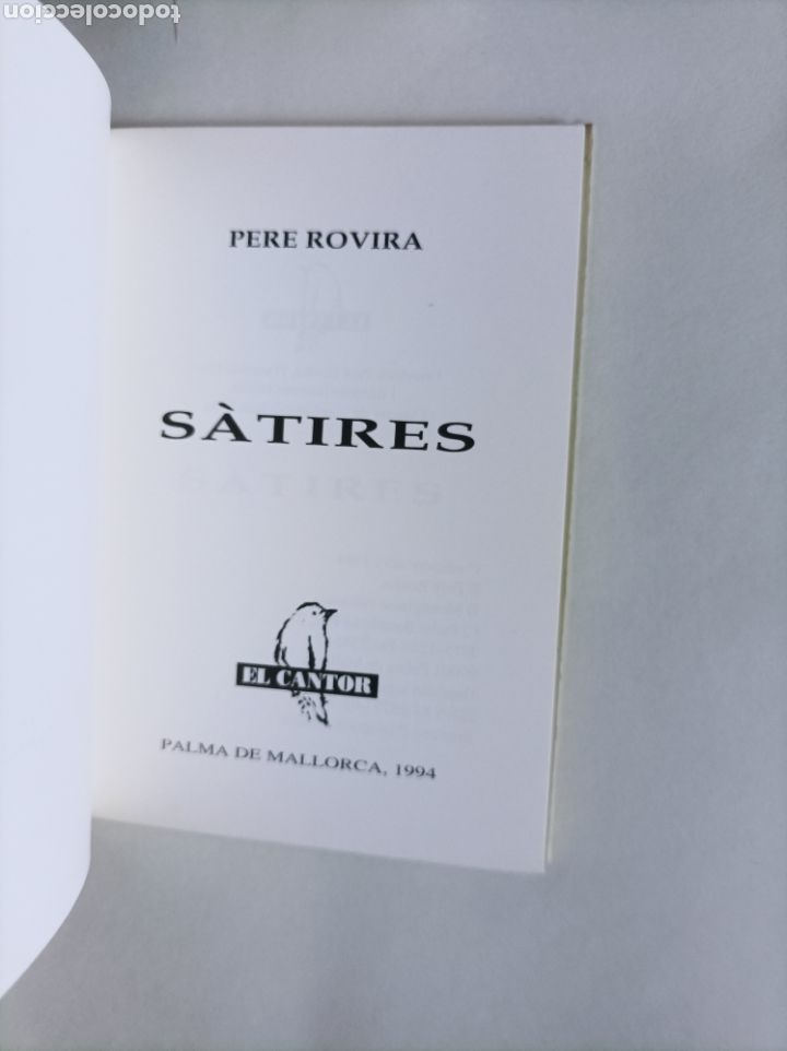 Libros de segunda mano: S&agrave;tires / Pere Rovira - Foto 2
