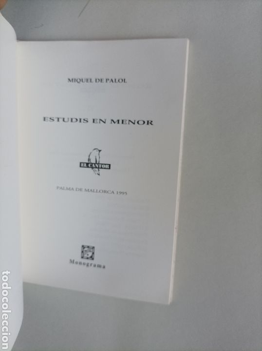 Libros de segunda mano: Estudis en menor / Miquel de Palol - Foto 2