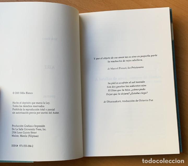 Libros de segunda mano: Aire. F&eacute;lix blanco. - Foto 3