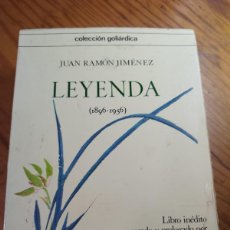 Libros de segunda mano: JUAN RAMON JIMENEZ. LEYENDA 1896-1956. EDICION ANTONIO SANCHEZ ROMERALDO. CUPSA EDITORIAL 1978. Lote 365925316