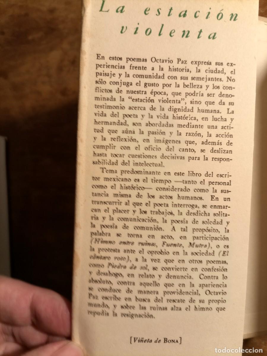 Libros de segunda mano: La estaci&oacute;n violenta Octavio Paz - Foto 2