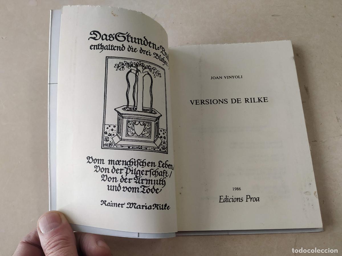 Libros de segunda mano: VERSIONS DE RILKE - JOAN VINYOLI - Foto 2