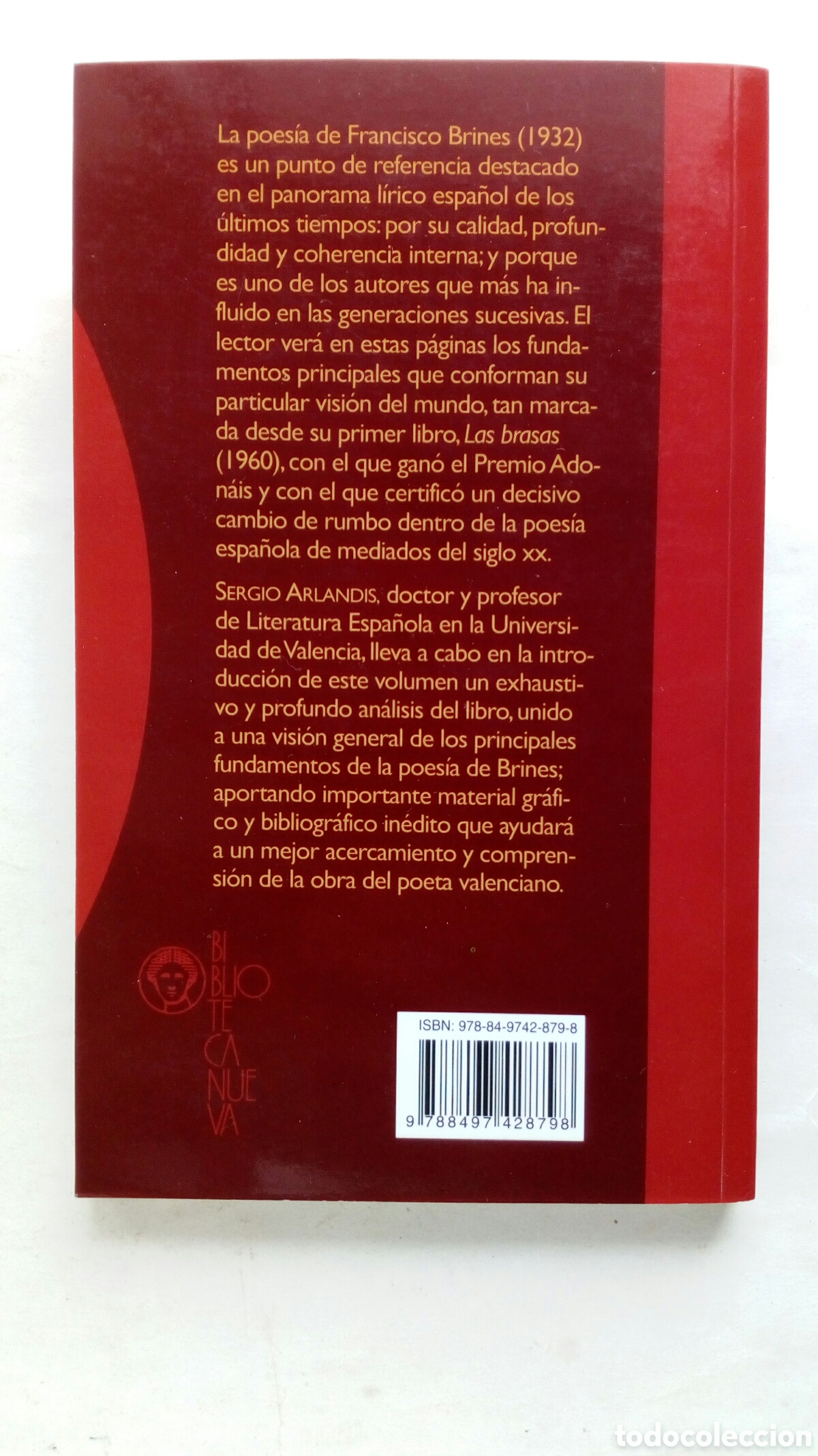 Libros de segunda mano: Las brasas. Francisco Brines. - Foto 2