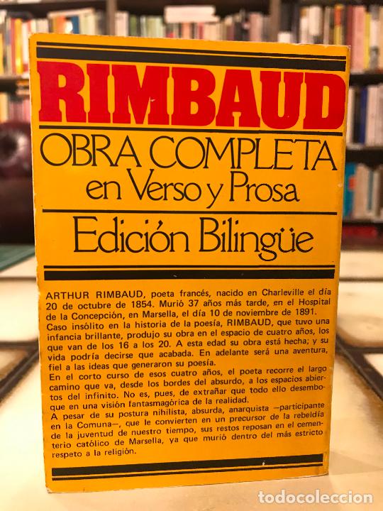 Libros de segunda mano: Rimbaud. Obra completa en verso y prosa. Edici&oacute;n biling&uuml;e - Foto 2