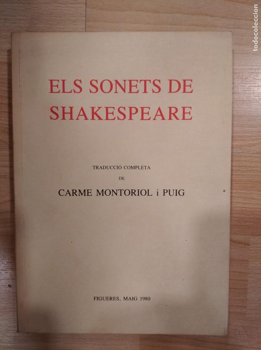 Libros de segunda mano: 'Els sonets de Shakespeare'. Carme Montoriol