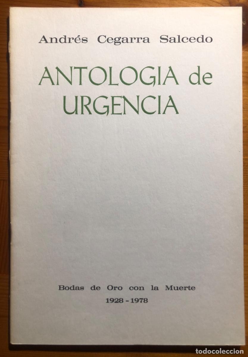 Gebrauchte B&uuml;cher: LA UNION- CARTAGENA- MURCIA- ANDRES CEGARRA SALCEDO- ANTOLOGIA DE URGENCIA- 1978