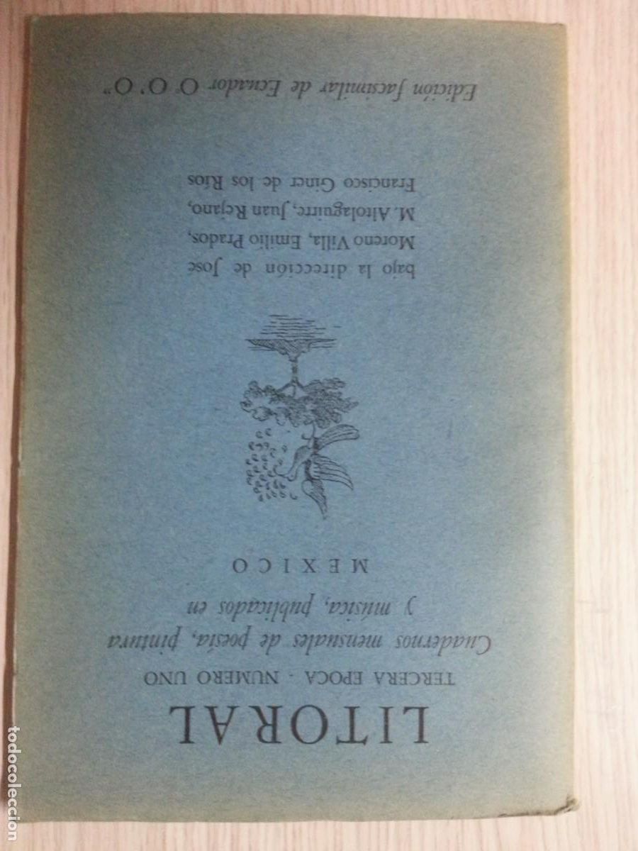 Libros de segunda mano: LITORAL -TERCERA EPOCA - NUMERO UNO - Foto 1
