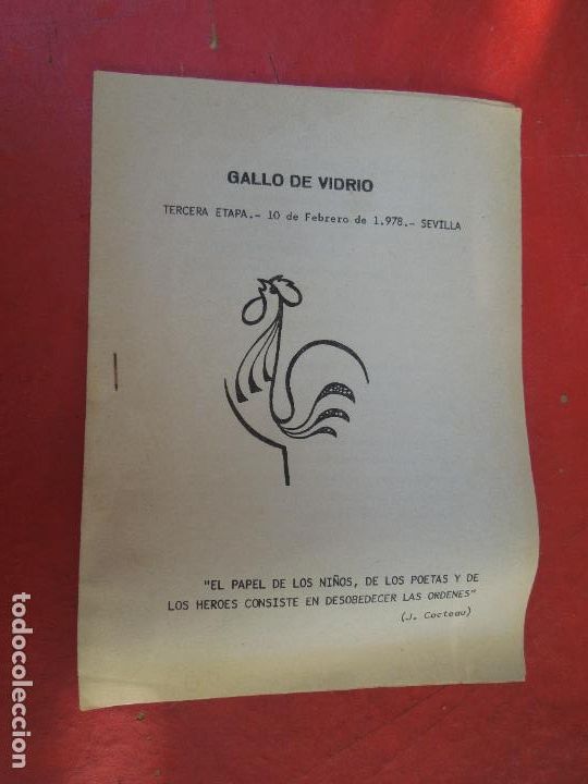Gebrauchte B&uuml;cher: GALLO DE VIDRIO-SEVILLA 1978-POES&Iacute;A-TERCERA ETAPA-E. DUR&Aacute;N/J. MAT&Iacute;AS GIL/R. REIG/J. TRONCOSO ...
